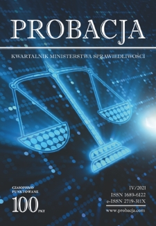 Probacja : kwartalnik Ministerstwa Sprawiedliwości (2021), 4