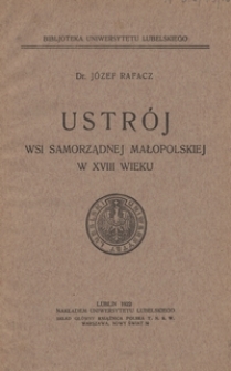 Ustrój wsi samorządnej małopolskiej w XVIII wieku