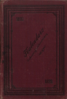 Kalendarz Asekuracyjno-Ekonomiczny na Rok 1892 który jest rokiem przestępnym mającym 366 dni