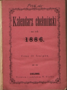 Kalendarz Chełmiński na rok 1886