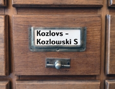 KOZLOVS-KOZLOWSKI S. Katalog alfabetyczny