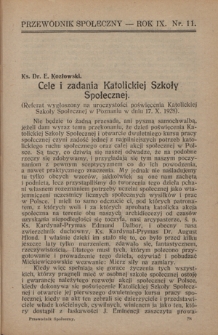 Przewodnik Społeczny : miesięcznik poświęcony kierownictwu stowarzyszeń polskich. R. 9 (1928), nr 11