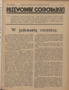 Przewodnik Gospodarski : organ Centralnego Towarzystwa Organizacyj i Kółek Rolniczych R. 1 [23], nr 5 (10 listopada 1929)