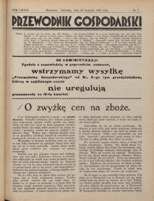 Przewodnik Gospodarski : organ Centralnego Towarzystwa Organizacyj i Kółek Rolniczych R. 1 [23], nr 7 (24 listopada 1929)