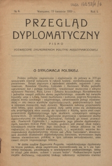 Przegląd Dyplomatyczny : pismo poświęcone zagadnieniom polityki międzynarodowej R. 2, nr 5 (maj 1920)