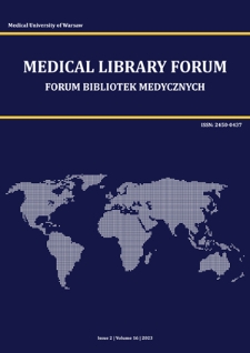 Medical Library Forum = Forum Bibliotek Medycznych. Vol. 16, issue 2 (2023)