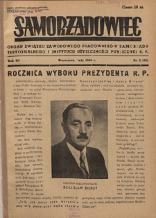 Samorządowiec : organ Związku Zawodowego Pracowników Samorządu Terytorialnego i Instytucji Użyteczności Publicznej R. P. R. 3 (1948), nr 2