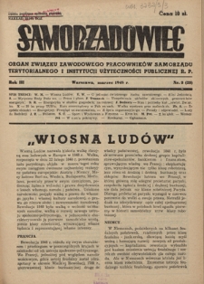 Samorządowiec : organ Związku Zawodowego Pracowników Samorządu Terytorialnego i Instytucji Użyteczności Publicznej R. P. R. 3 (1948), nr 3