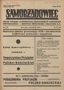 Samorządowiec : organ Związku Zawodowego Pracowników Samorządu Terytorialnego i Instytucji Użyteczności Publicznej R. P. R. 3 (1948), nr 10