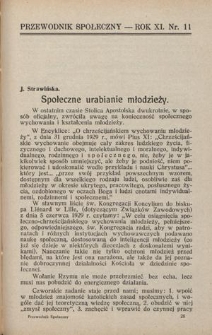 Przewodnik Społeczny : miesięcznik poświęcony kierownictwu stowarzyszeń polskich. R. 11, nr 11 (1930)