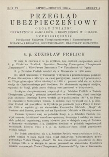 Przegląd Ubezpieczeniowy : organ Związku Prywatnych Zakład&oacute;w Ubezpieczeń w Polsce / wydawca i redaktor odpowiedzialny Władysław Kozłowski. R. 9, z. 4 (lipiec-sierpień 1930)