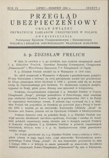 Przegląd Ubezpieczeniowy : organ Związku Prywatnych Zakładów Ubezpieczeń w Polsce / wydawca i redaktor odpowiedzialny Władysław Kozłowski. R. 9, z. 4 (lipiec-sierpień 1930)