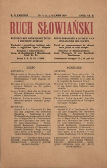 Ruch Słowiański : miesięcznik poświęcony życiu i kulturze Słowian. R. 2, nr 4 (maj 1929)