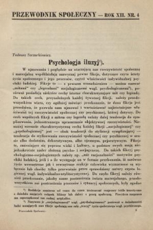 Przewodnik Społeczny : miesięcznik poświęcony kierownictwu stowarzyszeń polskich. R. 12, nr 4 (1931)