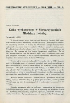 Przewodnik Społeczny : miesięcznik poświęcony kierownictwu stowarzyszeń polskich. R. 13, nr 3 (1932)