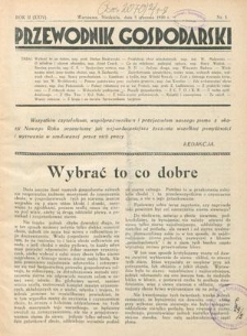 Przewodnik Gospodarski R. 2 [24], nr 1 (5 stycznia 1930)