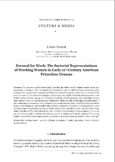 Dressed for work: the sartorial representations of working women in early 21st-century American primetime dramas