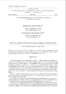 Poczucie bezpieczeństwa osób opuszczających zakłady karne