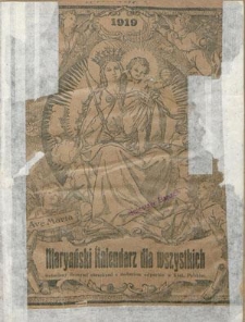 Kalendarz Marjański dla Wszystkich na Rok 1919