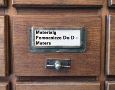 MATERIALY POMOCNICZE DO D.-MATERS Katalog alfabetyczny