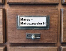 MATES-MATUSZEWSKA H. Katalog alfabetyczny