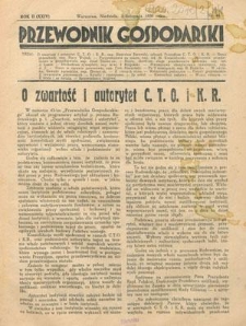 Przewodnik Gospodarski : organ Centralnego Towarzystwa Organizacyj i Kółek Rolniczych R. 2 [24], nr 44 (2 listopada 1930)