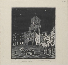 "Lublin. Brama Krakowska wieczorem"