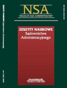 Zeszyty Naukowe Sądownictwa Administracyjnego / Naczelny Sąd Administracyjny. R. 20, nr 3=120 (2025)