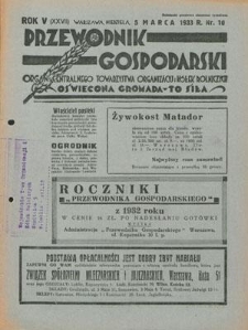 Przewodnik Gospodarski : organ Centralnego Towarzystwa Organizacyj i Kółek Rolniczych R. 5 [27],nr 10 (5 marca 1933)