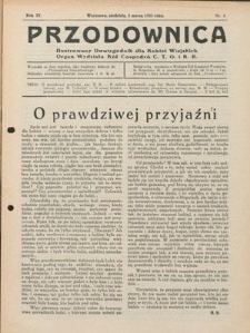 Przodownica : ilustrowany dwutygodnik dla kobiet wiejskich : organ Wydziału Kół Gospodyń C.T.O. i K.R. R. 4, nr 4 (5 marca 1933)
