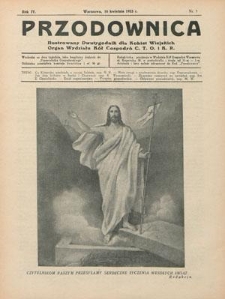 Przodownica : ilustrowany dwutygodnik dla kobiet wiejskich : organ Wydziału Kół Gospodyń C.T.O. i K. R. R. 4, nr 7 (16 kwietnia 1933)