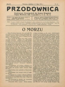 Przodownica : ilustrowany dwutygodnik dla kobiet wiejskich : organ Wydziału Kół Gospodyń C.T.O. i K. R. R. 4, nr 11 (2/9 lipca 1933)