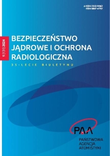 Bezpieczeństwo Jądrowe i Ochrona Radiologiczna. 2024, nr 1=131