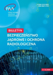 Bezpieczeństwo Jądrowe i Ochrona Radiologiczna. - 2025, nr 2=136