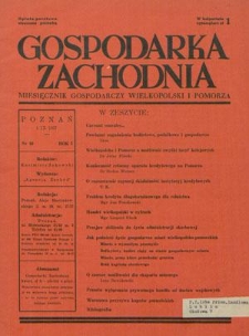 Gospodarka Zachodnia : miesięcznik gospodarczy Wielkopolski i Pomorza R. 1, nr 10 (1 września 1937)