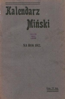 Kalendarz Miński na Rok 1912