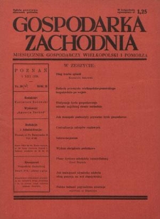 Gospodarka Zachodnia : miesięcznik gospodarczy Wielkopolski i Pomorza. R. 2, nr 26 (1 sierpnia 1938)