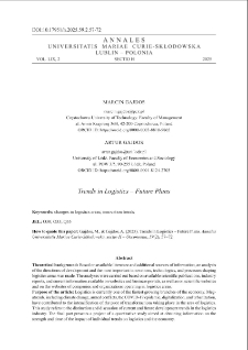 Trends in logistics – future plans