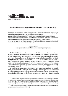 Jednostka a neopogaństwo w Drugiej Rzeczpospolitej