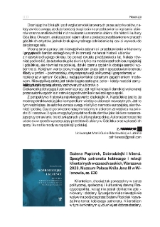 Bożena Popiołek, "Dobrodziejki i klienci. Specyfika patronatu kobiecego i relacji klientalnych w czasach saskich", Warszawa 2020, Muzeum Pałacu Kr&oacute;la Jana III w Wilanowie, ss. 630