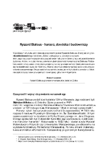 Ryszard Białous &ndash; harcerz, dow&oacute;dca i budowniczy