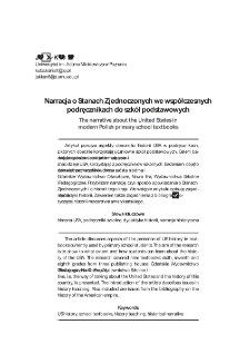 Narracja o Stanach Zjednoczonych we wsp&oacute;łczesnych podręcznikach do szk&oacute;ł podstawowych