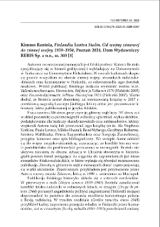 Kimmo Rentola, Finlandia kontra Stalin. Od wojny zimowejdo zimnej wojny 1939&ndash;1950, Poznań 2024, Dom Wydawniczy REBIS Sp. z o.o., ss. 303 [3]
