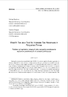 Wealth tax as a tool to increase tax revenues in polycrisis times)