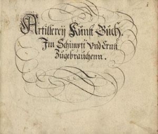 Artillerey Kunst Buch. Im Schimpff und Ernst zugebrauchenn