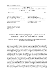 Potentials of Participatory Mapping to Approach Perceived Community Limits in the Central Andes of Ecuador