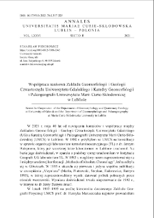 Wsp&oacute;łpraca naukowa Zakładu Geomorfologii i Geologii Czwartorzędu Uniwersytetu Gdańskiego i Katedry Geomorfologi ii Paleogeografii Uniwersytetu Marii Curie - Skłodowskiejw Lublinie