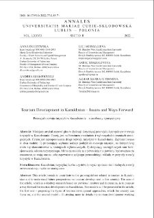 Tourism development in Kazakhstan &ndash; issues and ways forward