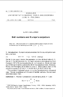 Bell numbers and Kurepa&rsquo;s conjecture