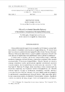 Filozofia wolności Barucha Spinozyw kontekście interpretacji kompatybilistycznej